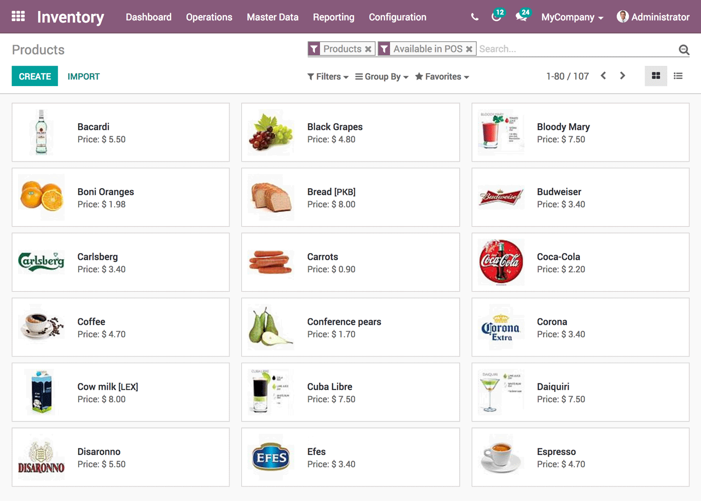 Odoo Inventory Features